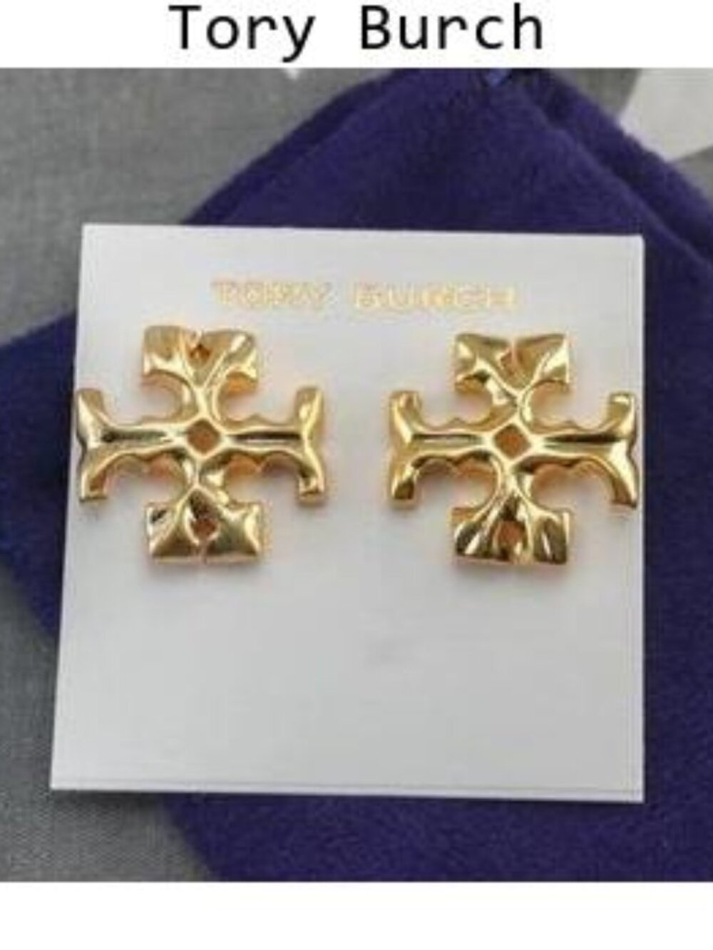 Tory Burch Roxanne Exaggerated XL Clip-On Statement Earrings (Brand New)